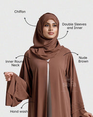Double layer coat abaya