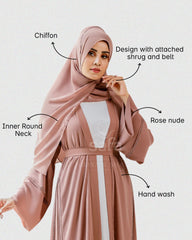 Shrug layered abaya