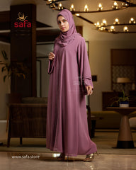 Double sleeves front open abaya