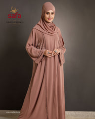 Modest abaya dress with bell sleeves