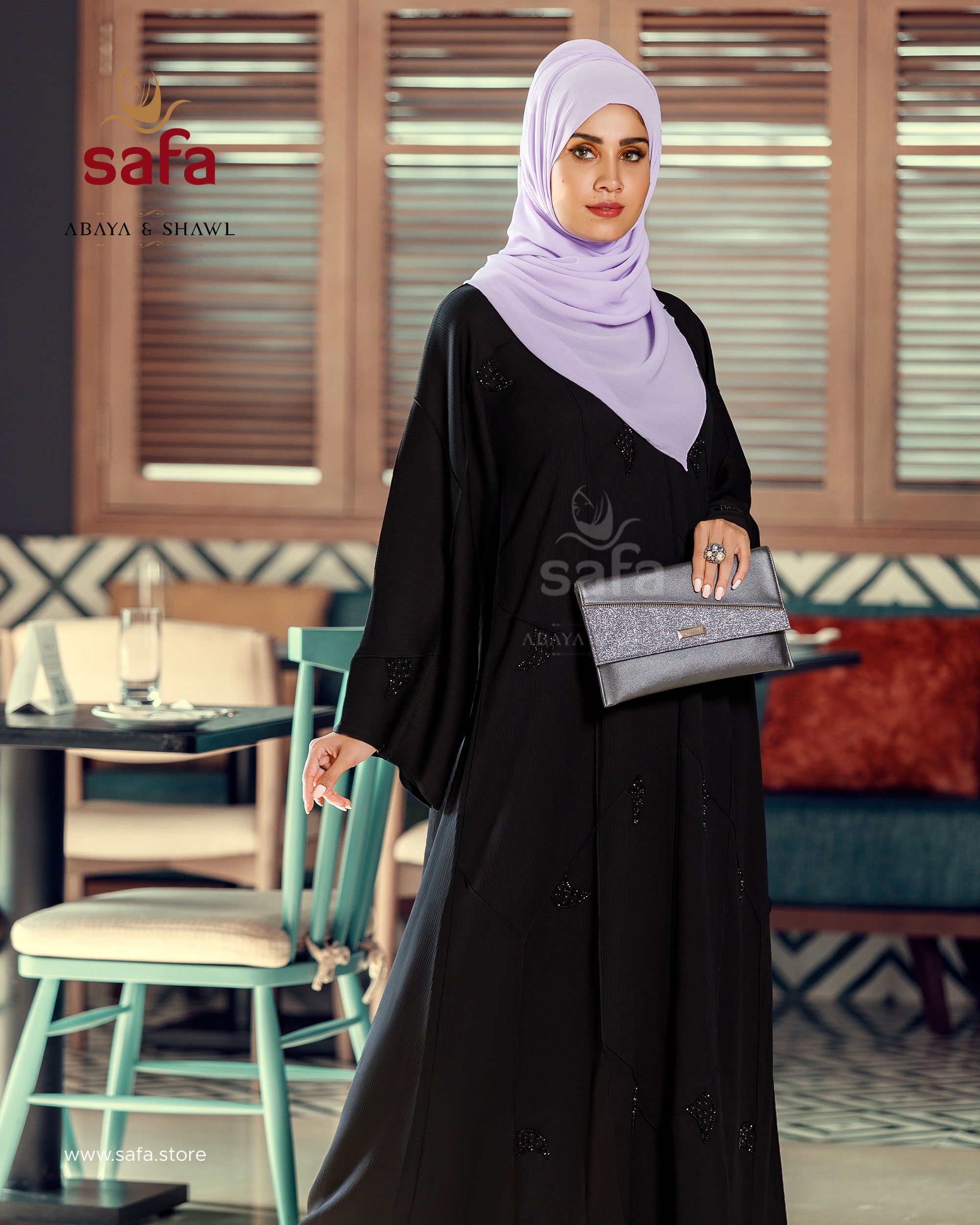 Flared bottom abaya