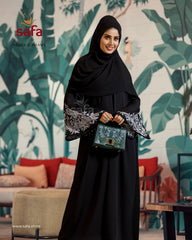 Embroidered sleeve abaya