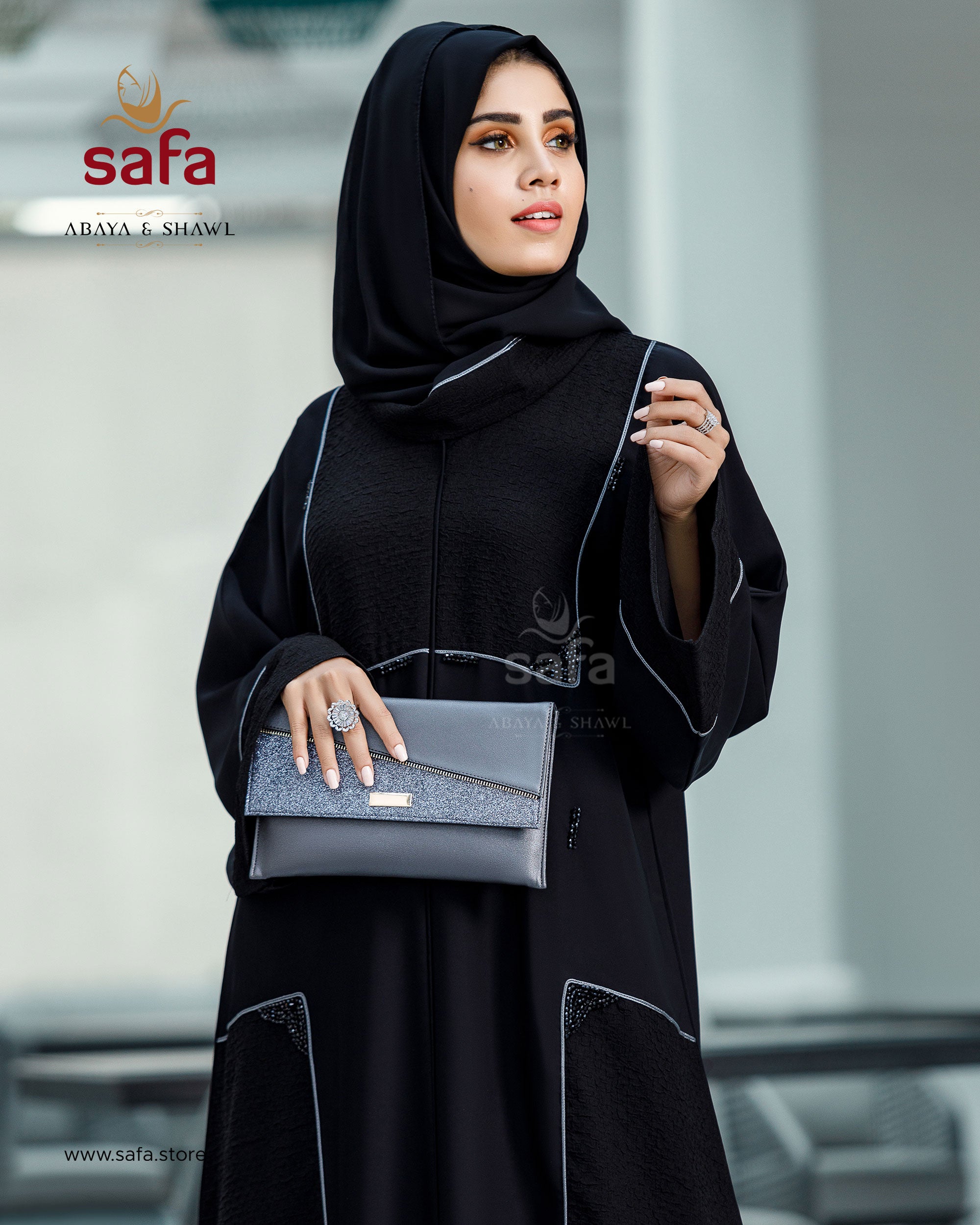 Casual wear black designer abaya