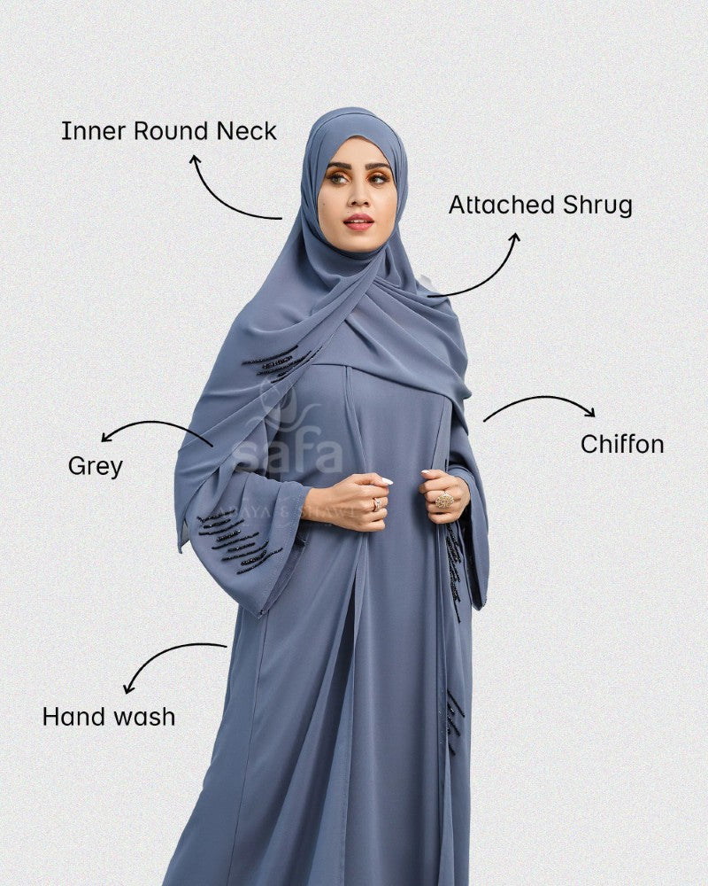 Chiffon shrug abaya