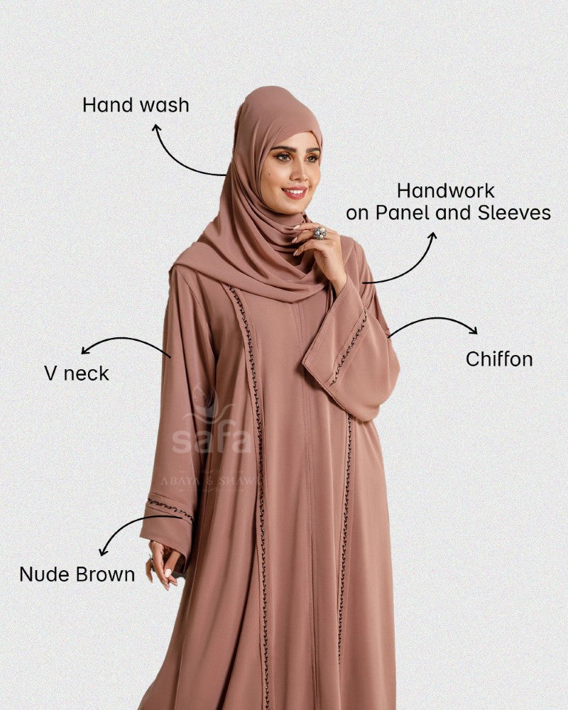 Modest abaya dress with bell sleeves