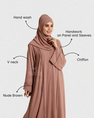 Modest abaya dress with bell sleeves