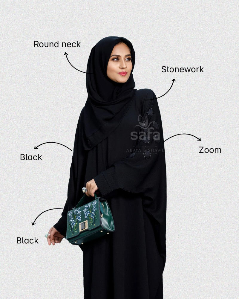 Plain Black Kaftan