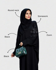 Plain Black Kaftan